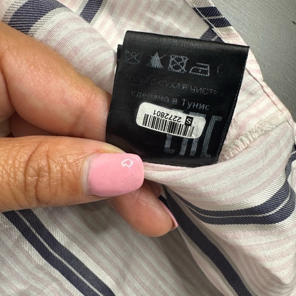 Isabel Marant Etoile Satchell Button Down Top 38 Striped Light Pink - Picture 9 of 12